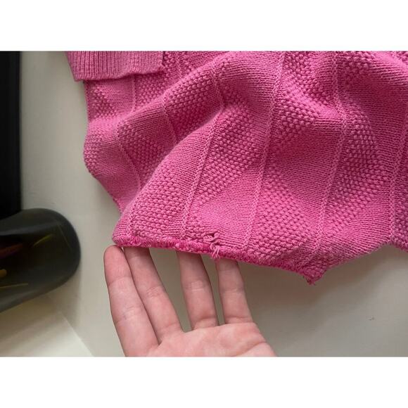 Vintage Turtle Bay Pink Collared Sweater Vest Top - Size Medium - Picture 8 of 9